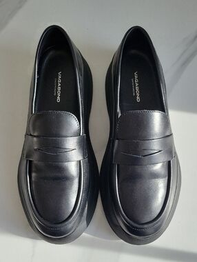 Vagabond Shoemakers Black Leather Loafers